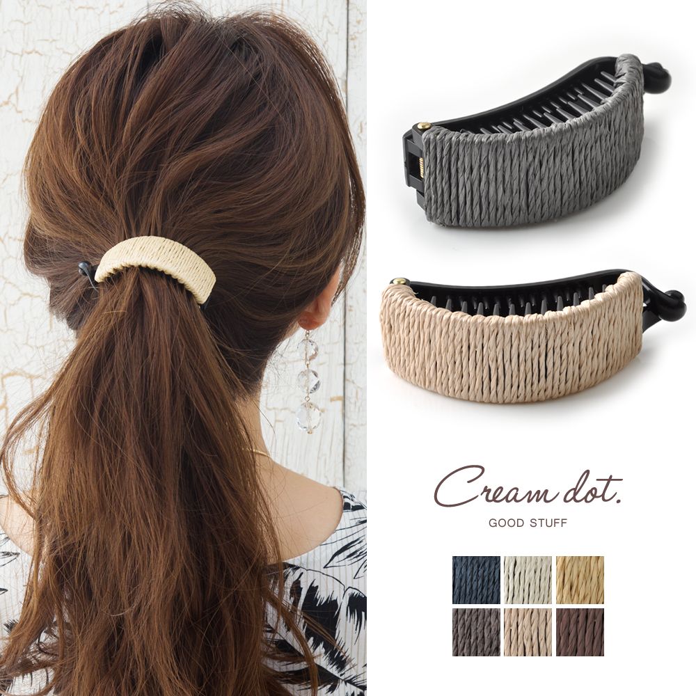 ヘアアクセサリー バナナクリップ シンプル 品番 Crma Cream Dot クリームドット のレディースファッション通販 Shoplist ショップリスト