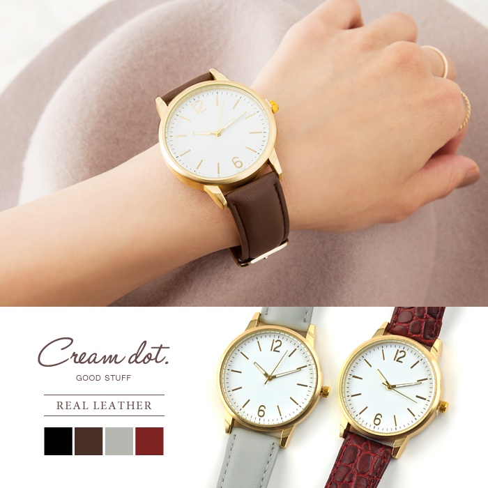 腕時計 レディース 革ベルト 品番 Crma Cream Dot クリームドット のレディース ファッション通販 Shoplist ショップリスト