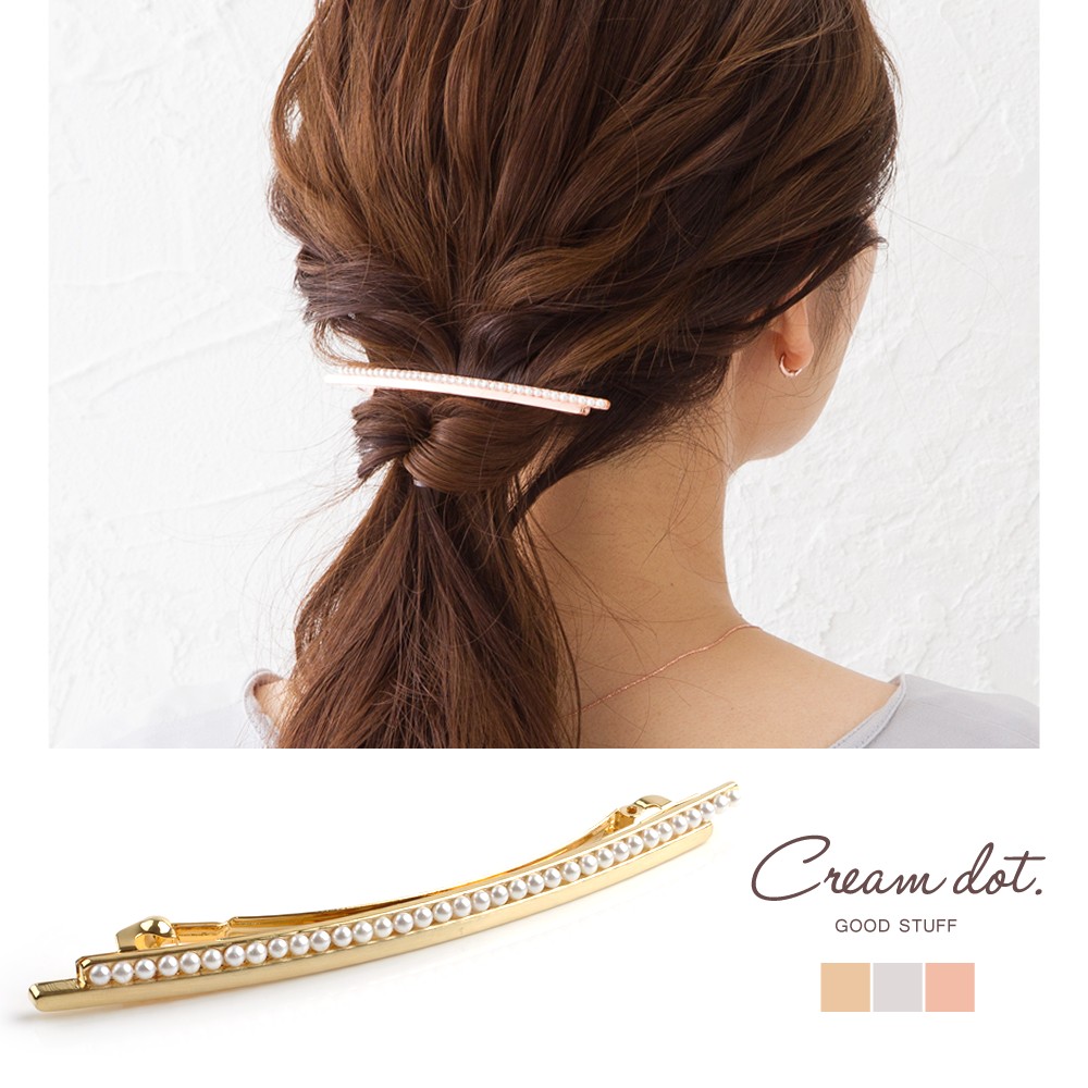 バレッタ シンプル ヘアクリップ 品番 Crma Cream Dot クリーム のレディースファッション通販 Shoplist ショップリスト