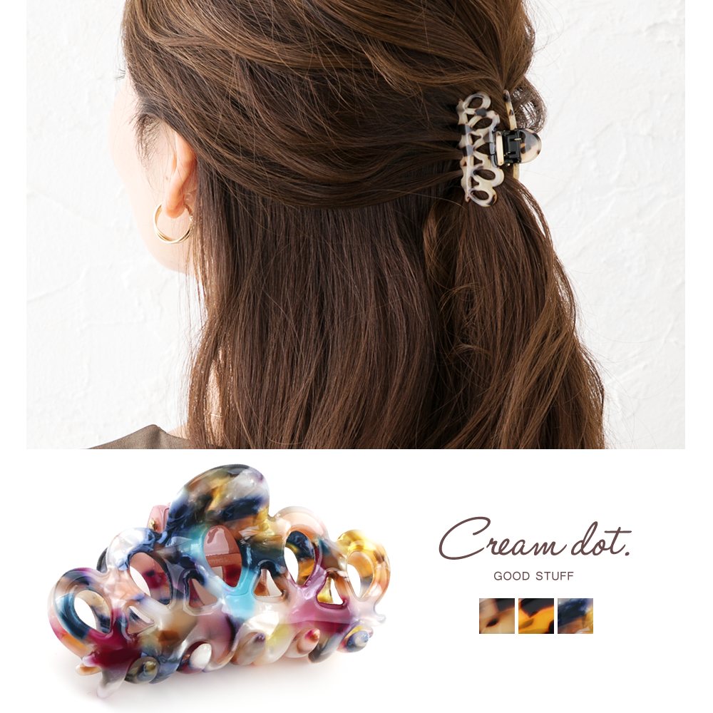 ヘアクリップ バンスクリップ 小さめ 品番 Crma Cream Dot クリームドット のレディースファッション通販 Shoplist ショップリスト
