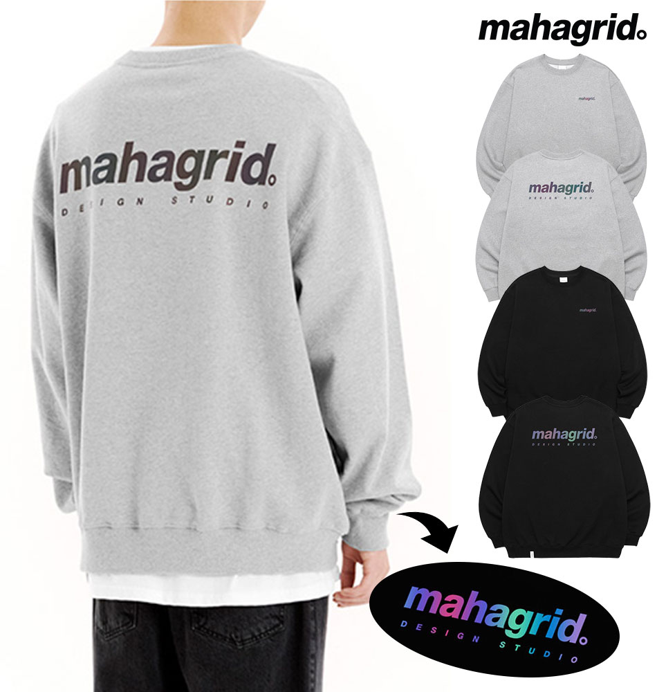 「最新作・限定品」Mahagrid RAINBOW ロゴクループルオーバー