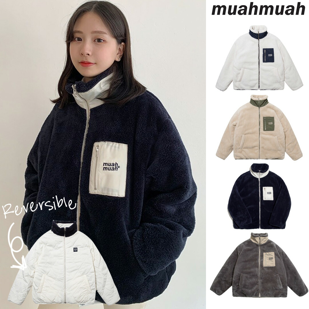 muahmuah ムーアムーア リバーシブルフリースジャンパー[品番：PBIW0000393]｜DAESE  TOKYO（デセトウキョウ）のレディースファッション通販｜SHOPLIST（ショップリスト）