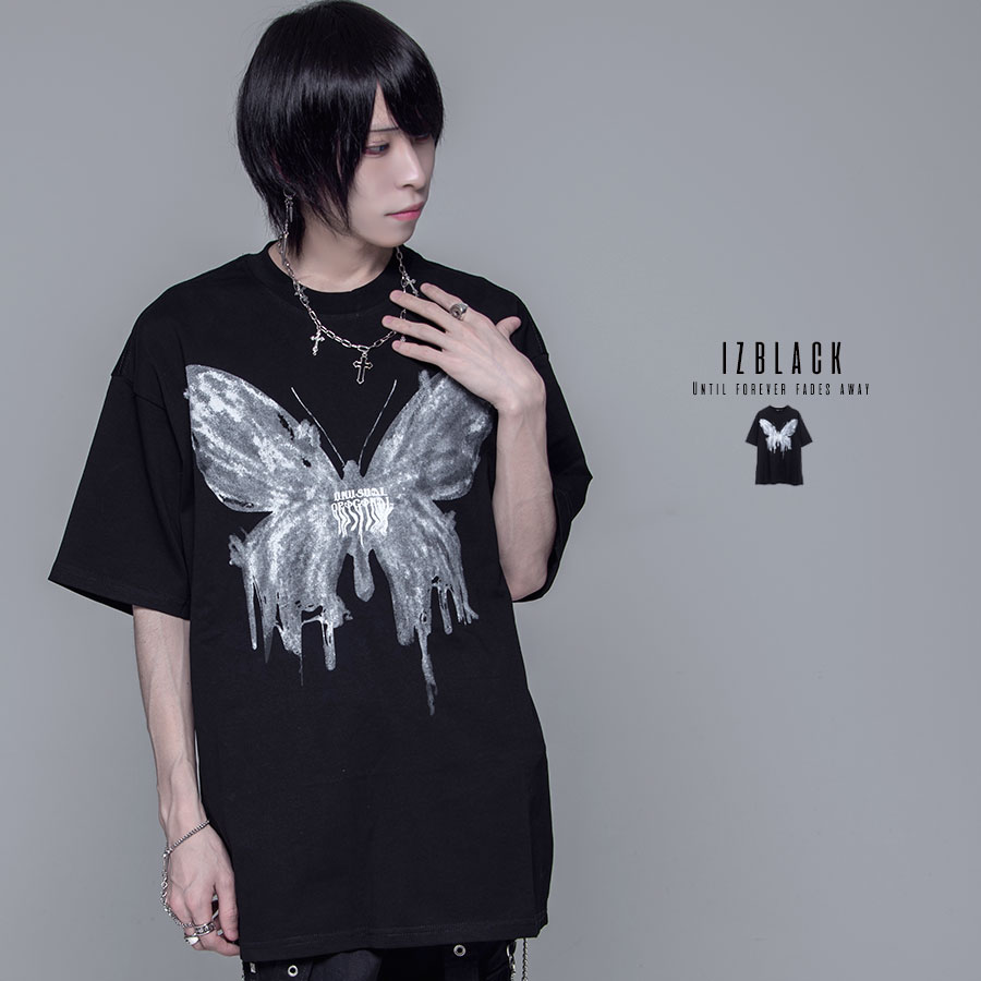 izBLACKバタフライプリントTシャツ 全1色Tシャツ 半袖Tシャツ | ililil