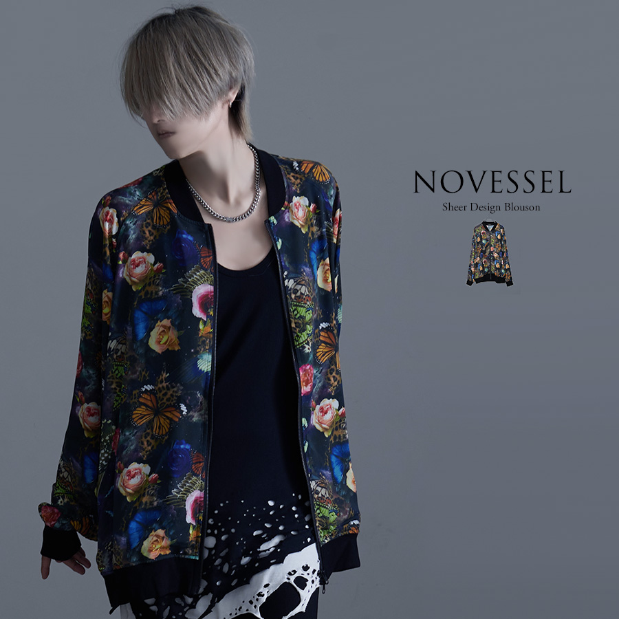 NOVESSELシアー総柄シフォンブルゾン 全1色  地雷系[品番：PBIW0002779]｜ililil（イルイルイル）のレディースファッション通販｜SHOPLIST（ショップリスト）