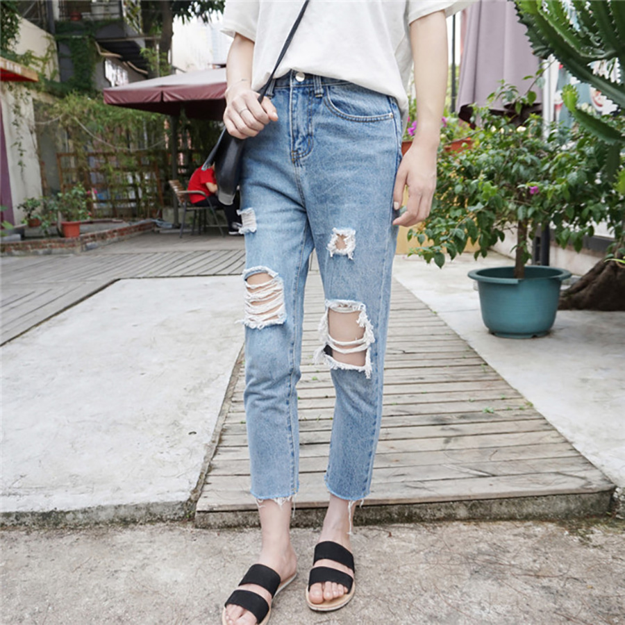 トレンドファッション ダメージ加工デニムパンツ 17春夏新作 韓国ファッション 品番 Cp Dearheart ディアハート のレディースファッション通販 Shoplist ショップリスト