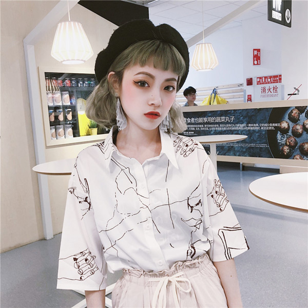 柄シャツ 白 半袖 品番 Dctw Decorative デコラティブ のレディース ファッション通販 Shoplist ショップリスト