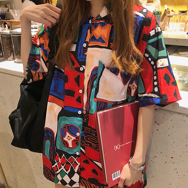 柄シャツ 半袖 総柄 品番 Dctw Decorative デコラティブ のレディースファッション通販 Shoplist ショップリスト