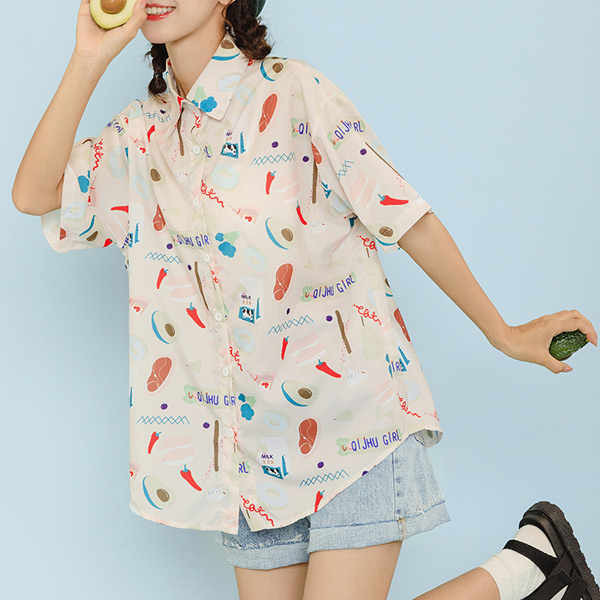 柄シャツ Food柄 食べ物柄 品番 Dctw Decorative デコラティブ のレディースファッション通販 Shoplist ショップリスト