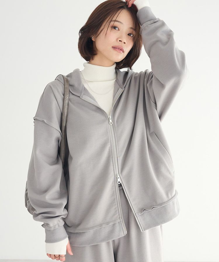 ユニセックス】ダブルフェイスカットオフZIPパーカー[品番：EHEW0047674]｜CRAFT STANDARD BOUTIQUE（クラフト  スタンダード ブティック）のレディースファッション通販｜SHOPLIST（ショップリスト）