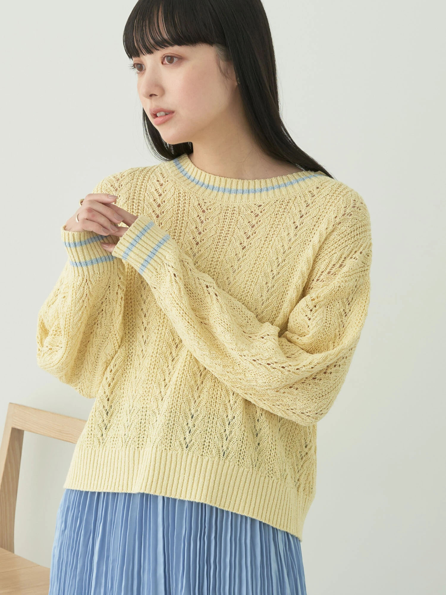 ◆新品　スローブイエナ ドット編み プルオーバー ニット セーター ピンク