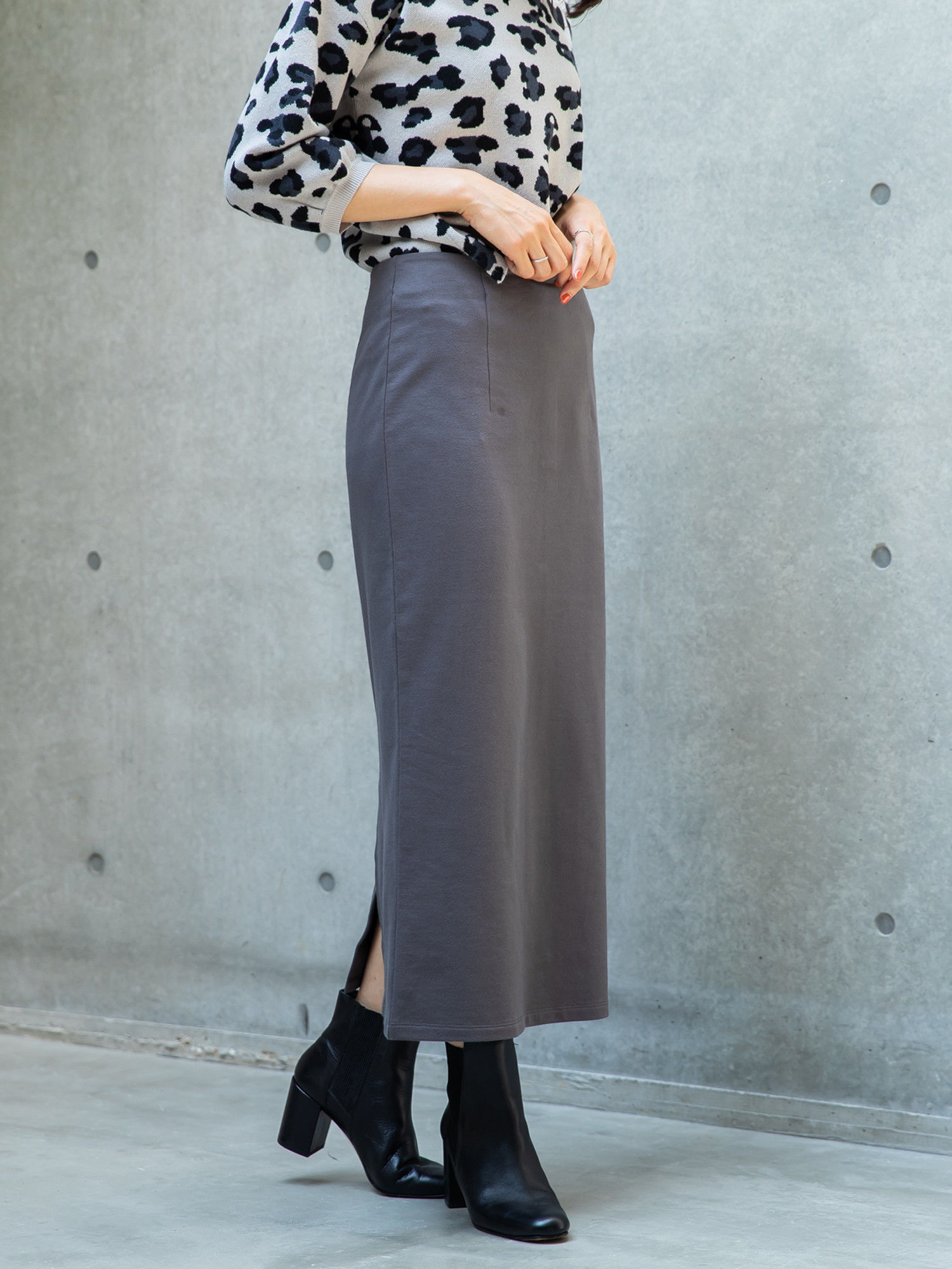 オーガニック裏毛タイトスカート[品番：KOEW0019111]｜koe（コエ）の  