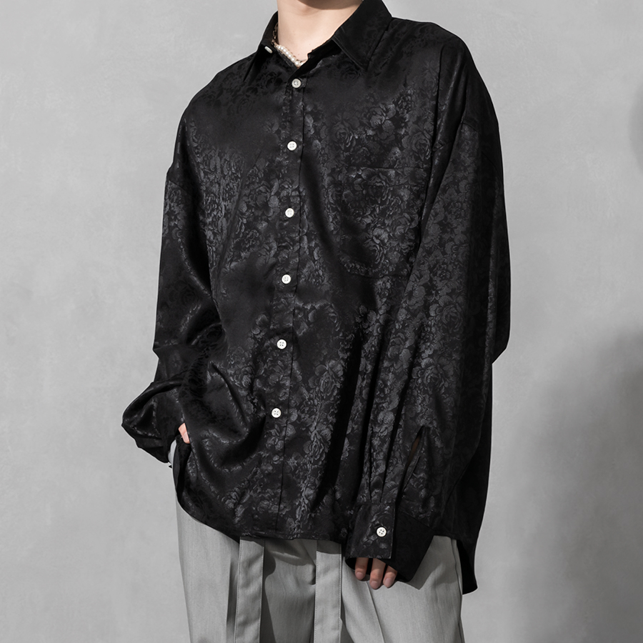 Adoon plain】ルーズ花柄シャツ[品番：KTRW0024967]｜kutir