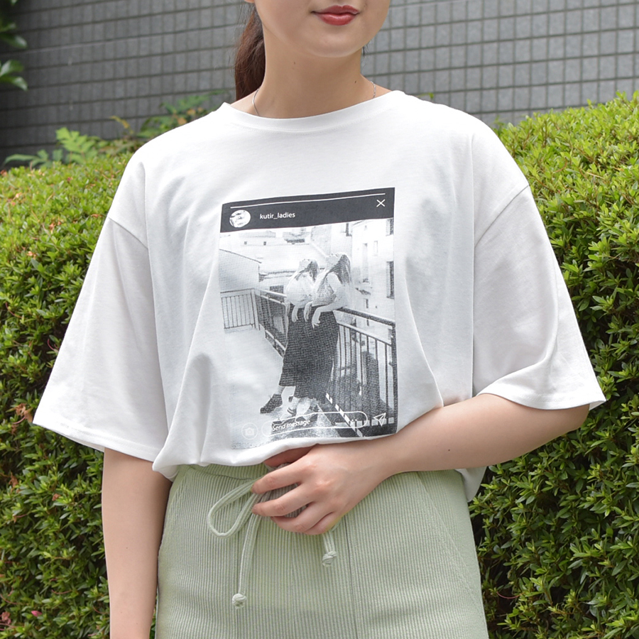 【kutir】【レディーライクアイテム】インスタフォトプリントTシャツ[品番：KTRW0018883]｜kutir（クティール）のレディースファッション通販｜SHOPLIST（ショップリスト）