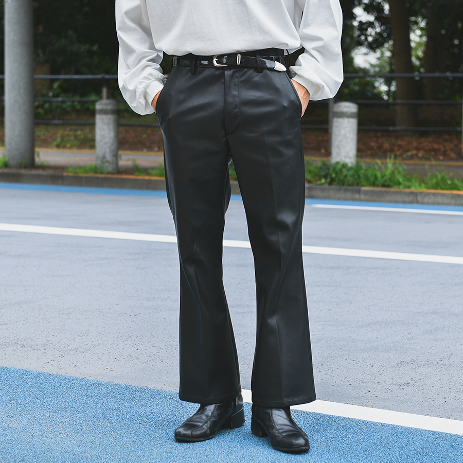 ryo takashima レザーフレアパンツ パンツ スラックス