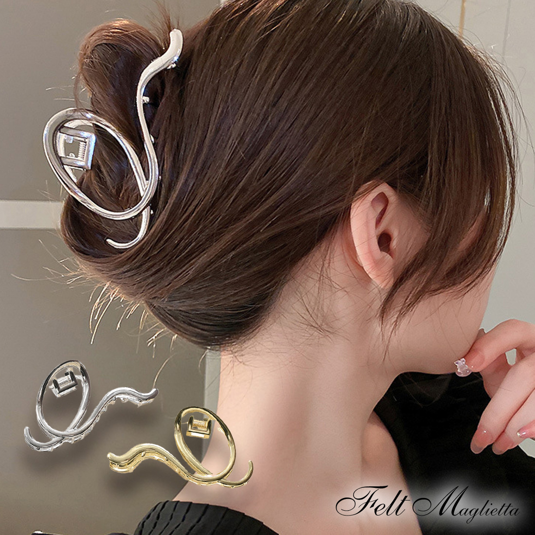 バンスクリップ ヘアクリップ メタルランダムラインバンス[品番：FM000005658]｜Felt  Maglietta（フェルトマリエッタ）のレディースファッション通販｜SHOPLIST（ショップリスト）