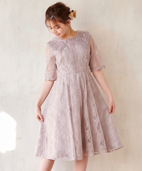Majestic Legon 襟付レースワンピース 品番 Finw Fine ファイン のレディースファッション通販 Shoplist ショップリスト