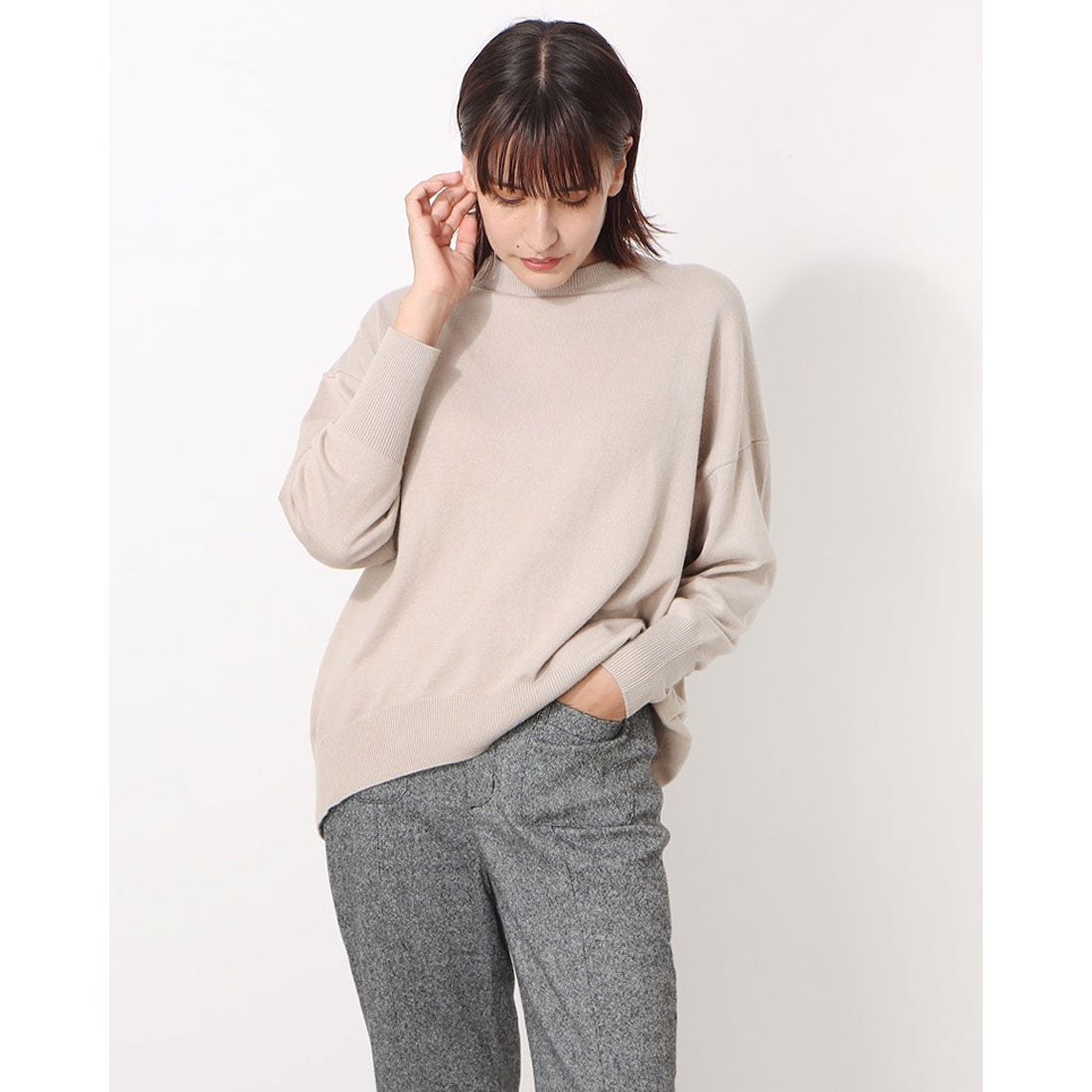 Perle Peche】バックデザインニット[品番：FINW0001846]｜FINE