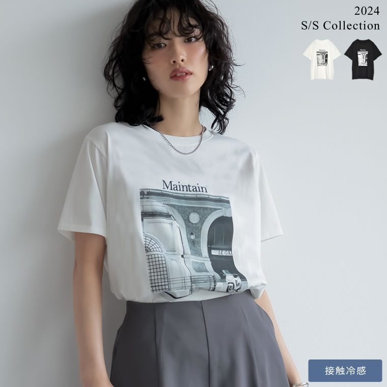 モノトーンプリントTシャツ[品番：GS000021971]｜Re:EDIT（リエディ ...