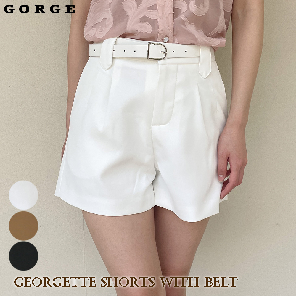 ベルト付きジョーゼットショートパンツ[品番：GORW0007775]｜GORGE  （ゴージ）のレディースファッション通販｜SHOPLIST（ショップリスト）