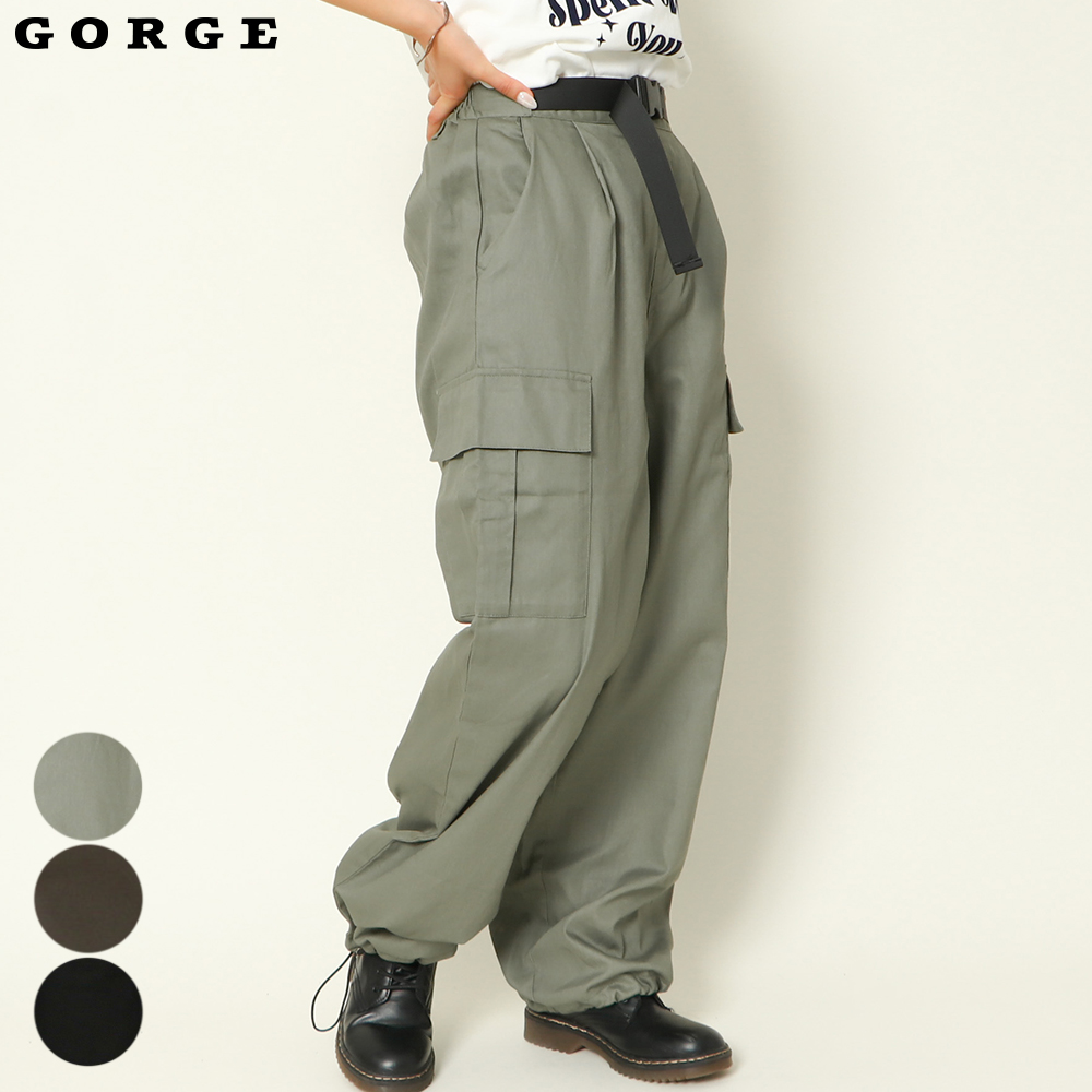 ベルト付きカーゴパンツ[品番：GORW0008080]｜GORGE （ゴージ）のレディースファッション通販｜SHOPLIST（ショップリスト）