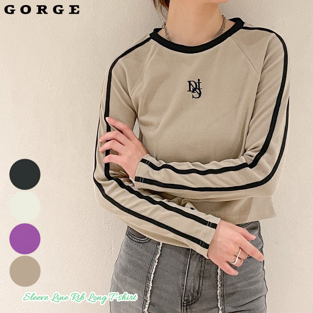 袖ラインリブロンＴシャツ[品番：GORW0008053]｜GORGE （ゴージ）の