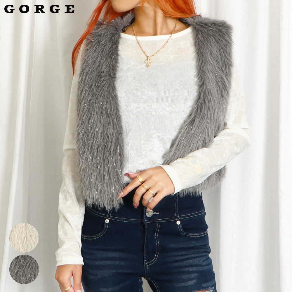 短丈ラメファーベスト[品番：GORW0009519]｜GORGE （ゴージ）の  