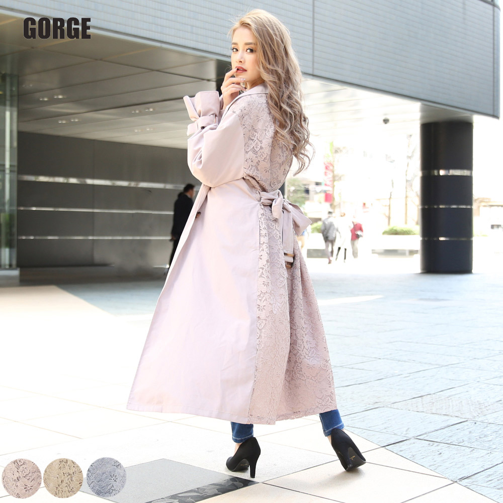 バック総レーストレンチコート[品番：GORW0004846]｜GORGE （ゴージ）のレディースファッション通販｜SHOPLIST（ショップリスト）