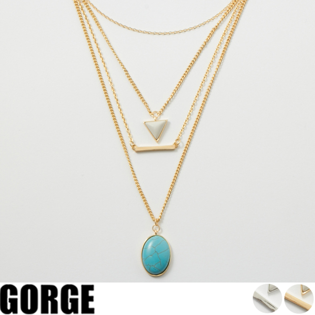 ターコイズ四連ネックレス[品番：GORW0002127]｜GORGE （ゴージ）の