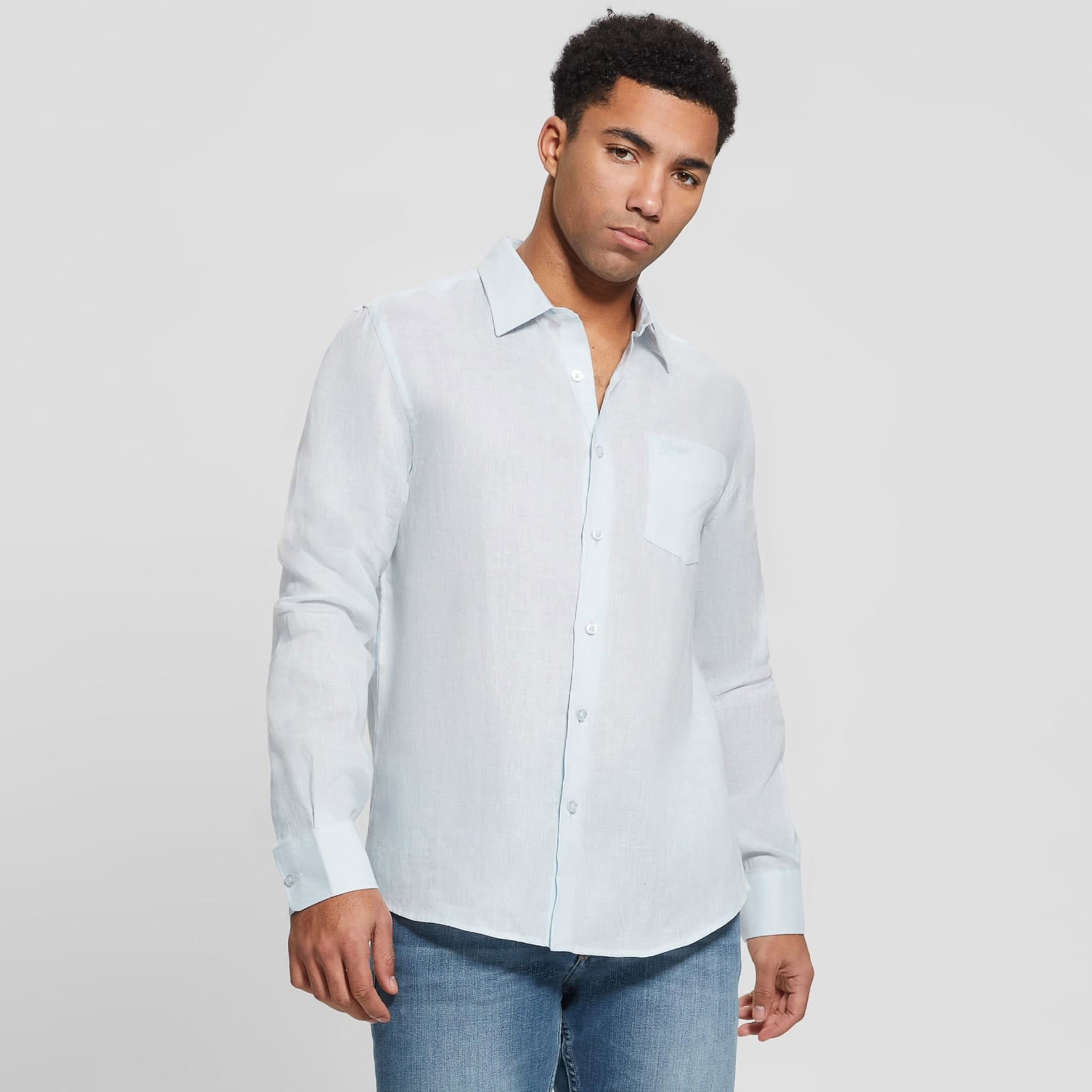 GUESS] Eco Island Linen Shirt[品番：GUEW0008692]｜GUESS【MEN 