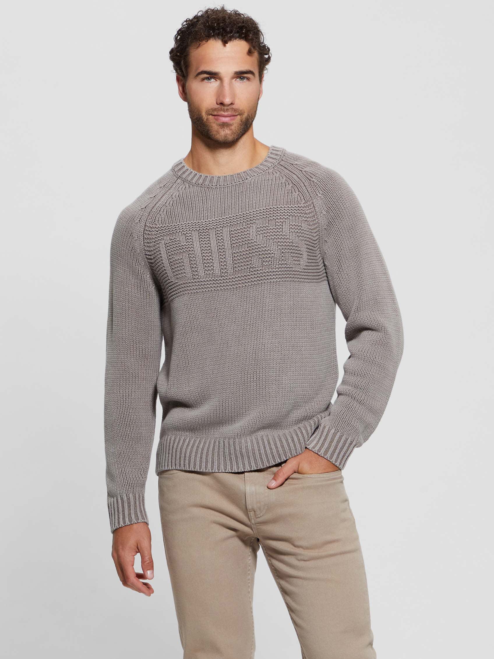 GUESS] ELLERY Cn Stitched Logo Sweater[品番：GUEW0009553]｜GUESS 