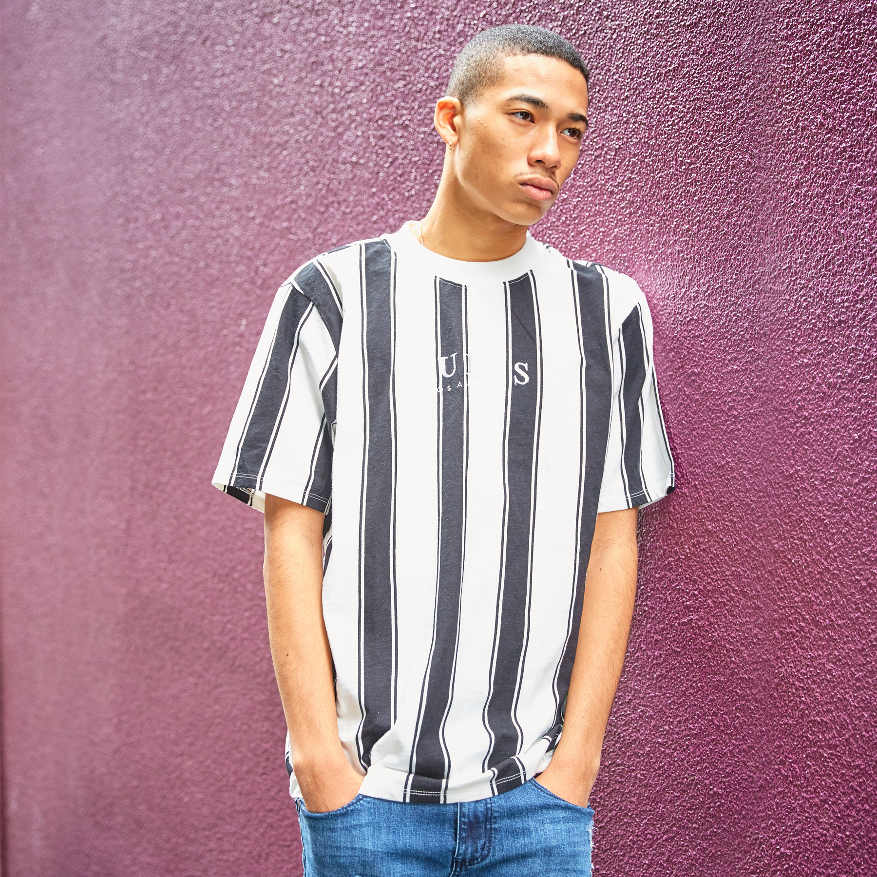 guess originals walden stripe tee