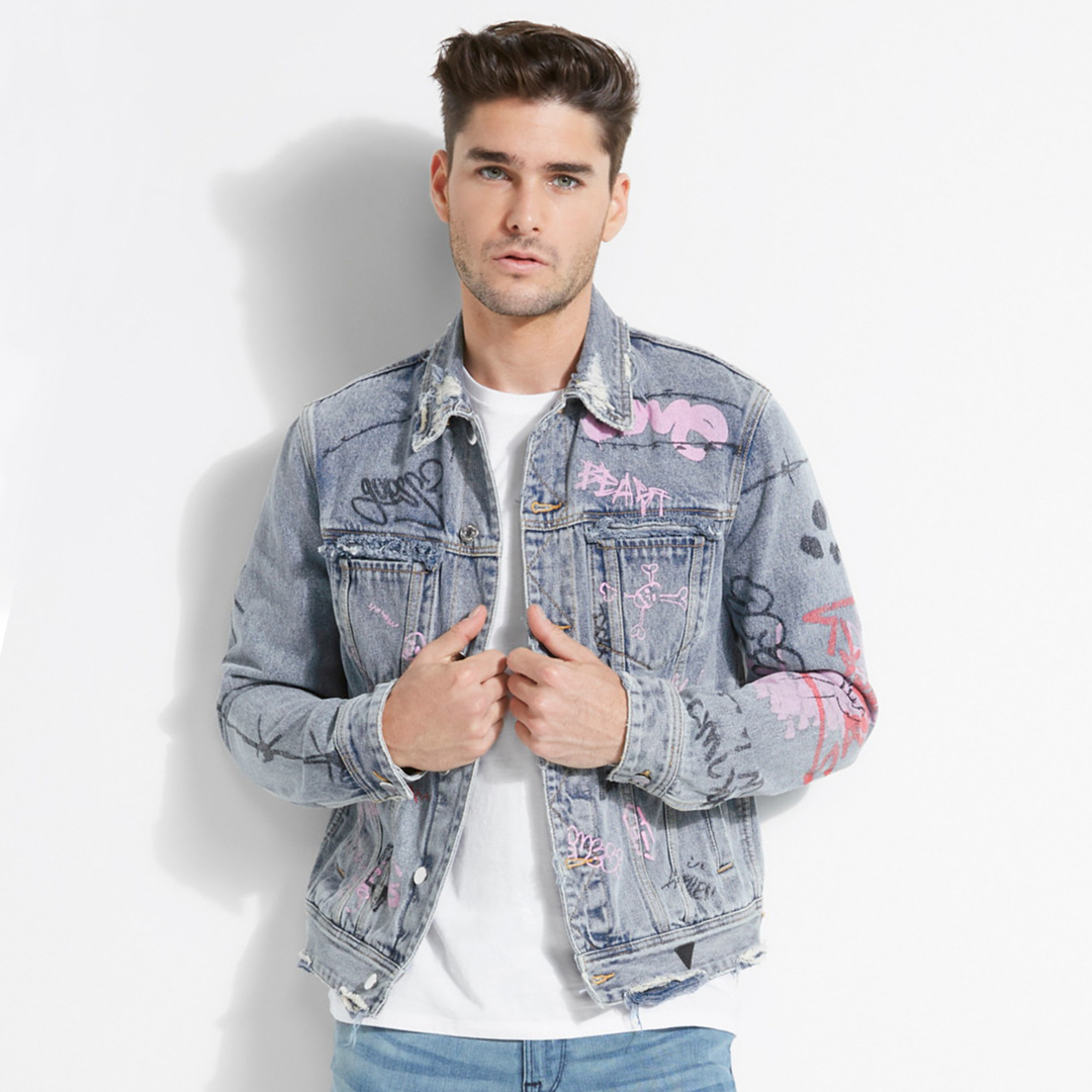 GUESS] DILLON GRAFFITI DENIM JACKET[品番：GUEW0003890]｜GUESS【MEN