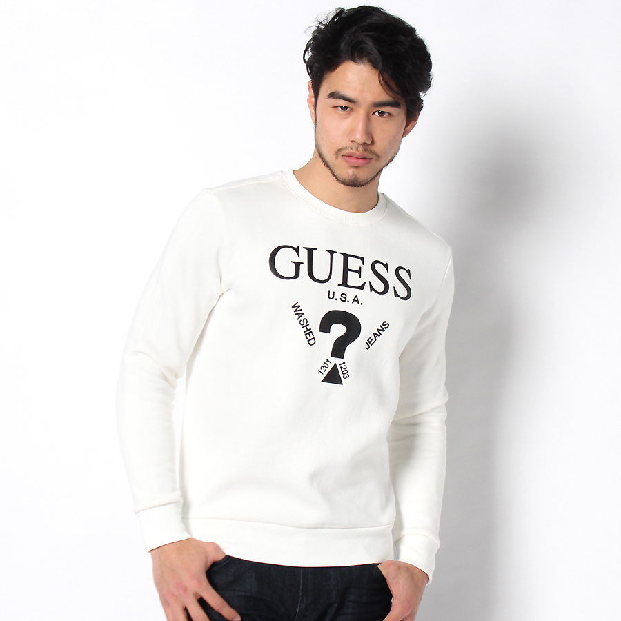 GUESS] MEN'S L/S LOGO CREW SWEAT[品番：GUEW0000023]｜GUESS【MEN