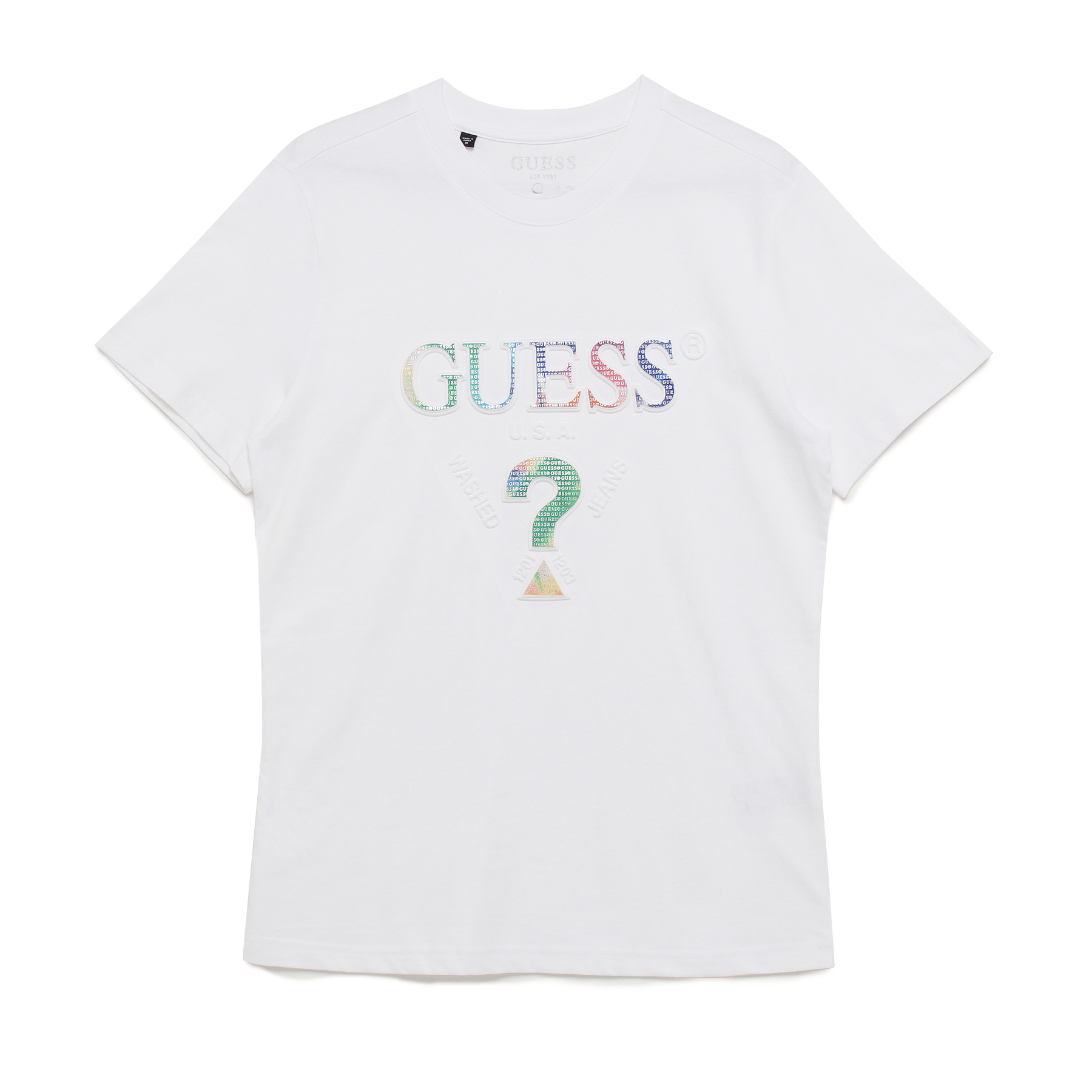 Guess Rainbow Emboss Logo Tee 品番 Guew Guess Men ゲス のメンズファッション通販 Shoplist ショップリスト