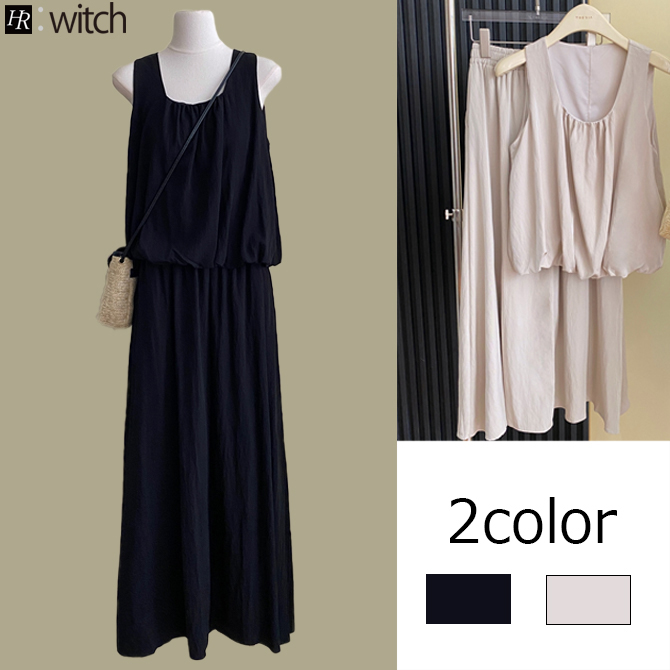 ノースリーブしわ加工 ワンピース[品番：HERW0005277]｜WITCH（ウィッチ）のレディースファッション通販｜SHOPLIST（ショップリスト）