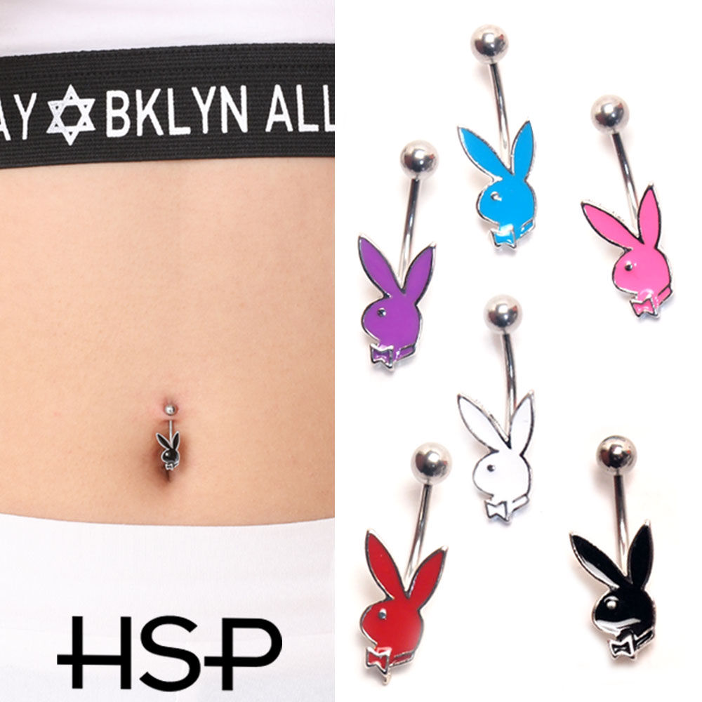 サージカルスチール製へそピアス Playboy Bunny - アクセサリー