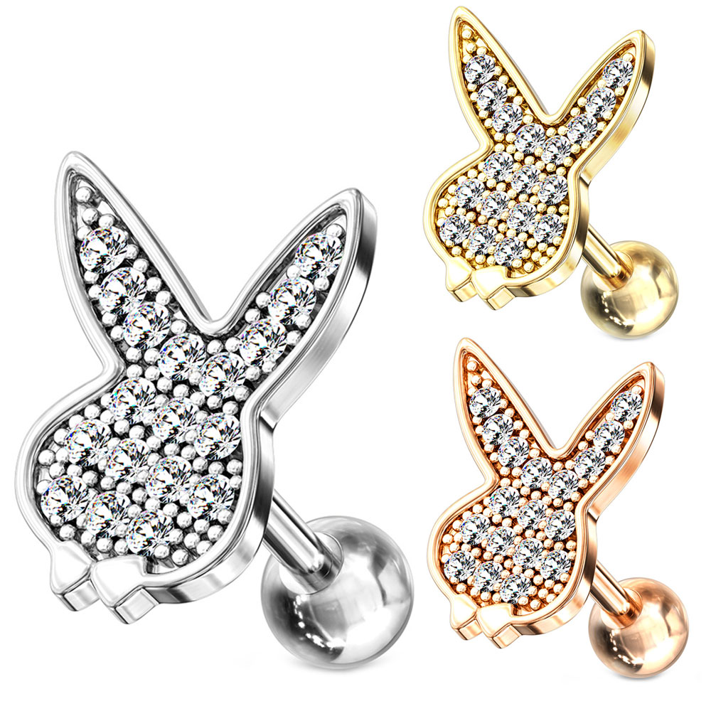 サージカルスチール製へそピアス Playboy Bunny - アクセサリー