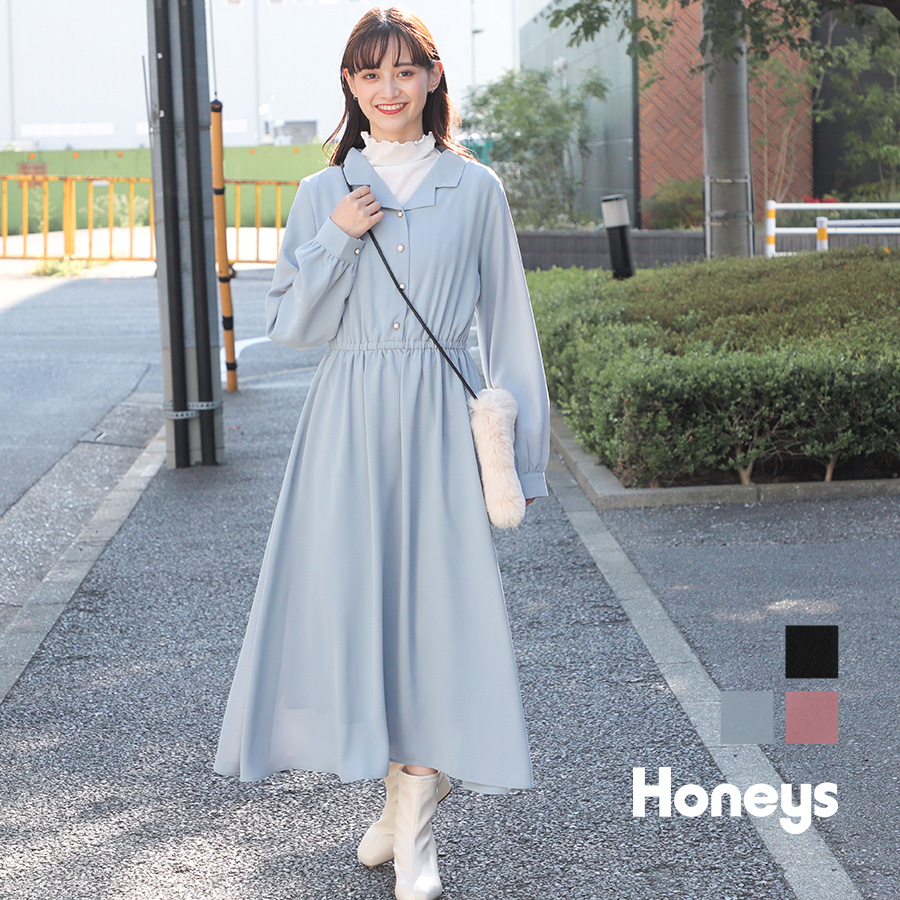 トップス ワンピース ミモレ丈[品番：HNSW0006585]｜Honeys