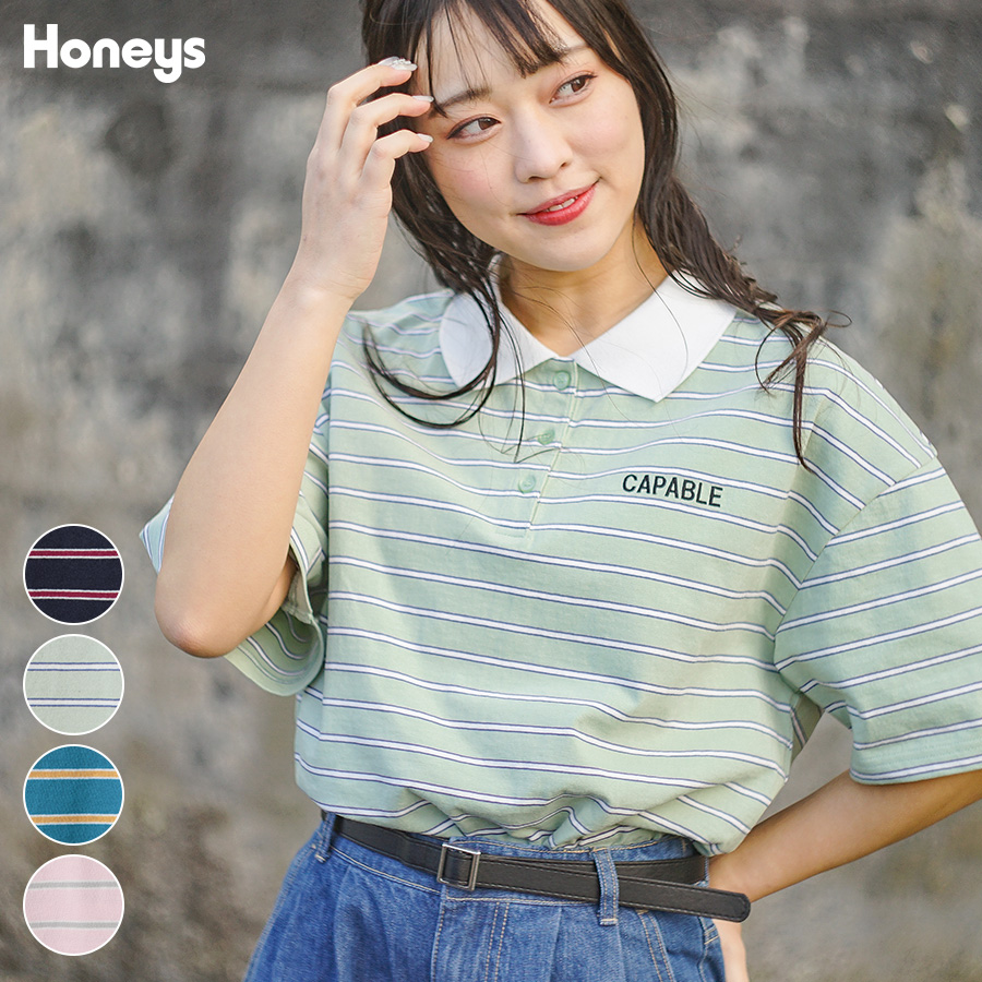 トップス Tシャツ ポロシャツ 品番 Hnsw Honeys ハニーズ のレディースファッション通販 Shoplist ショップリスト