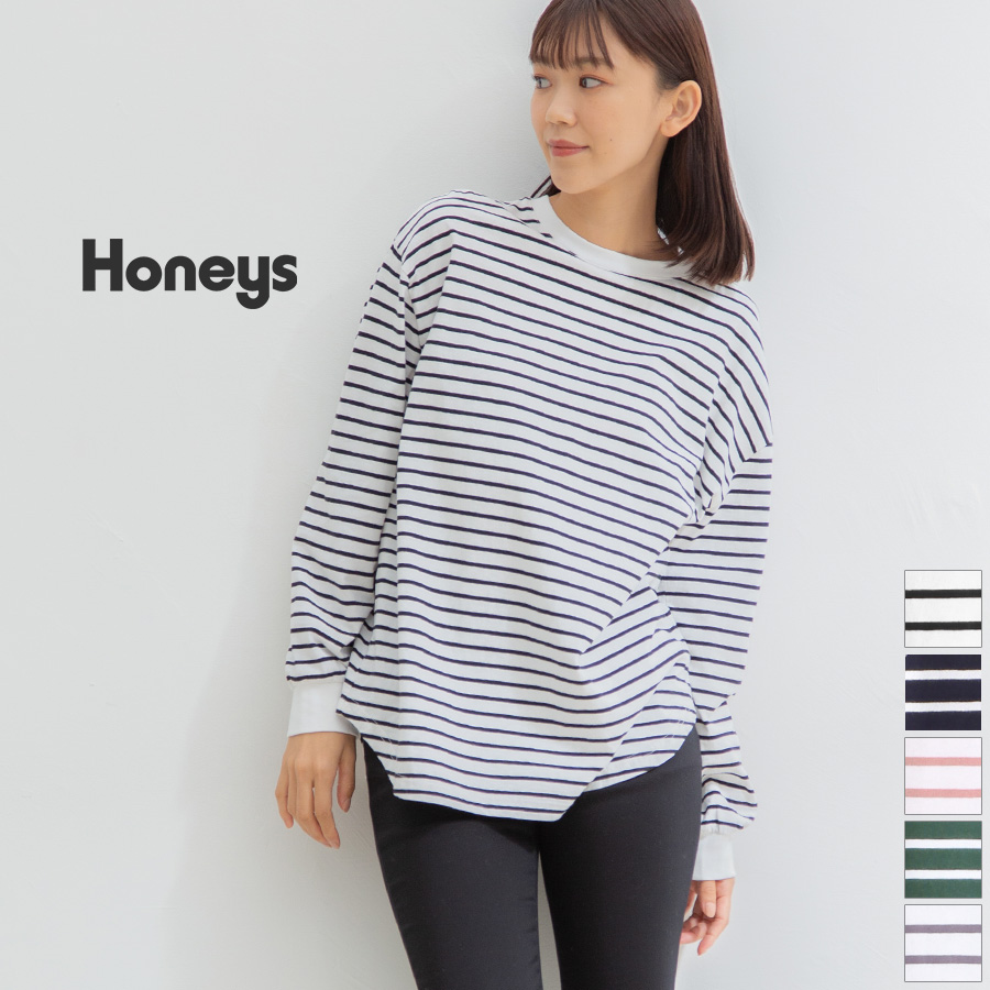 トップス チュニック カットソー[品番：HNSW0006343]｜Honeys（ハニーズ）のレディース ファッション通販｜SHOPLIST（ショップリスト）