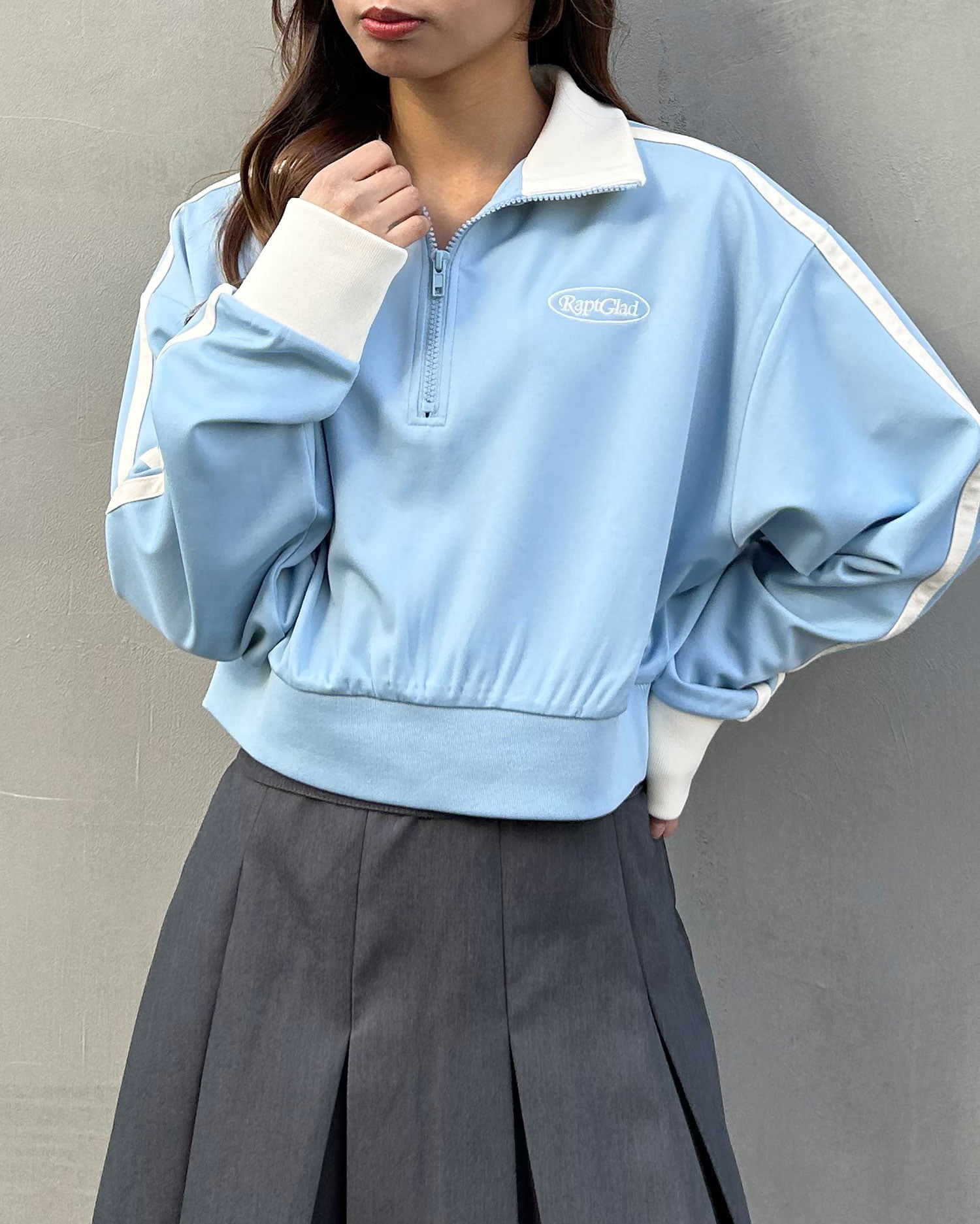 サイドライン胸ロゴショート丈ハーフZIPジャージ 春 SS[品番：INGW0009748]｜INGNI  （イング）のレディースファッション通販｜SHOPLIST（ショップリスト）