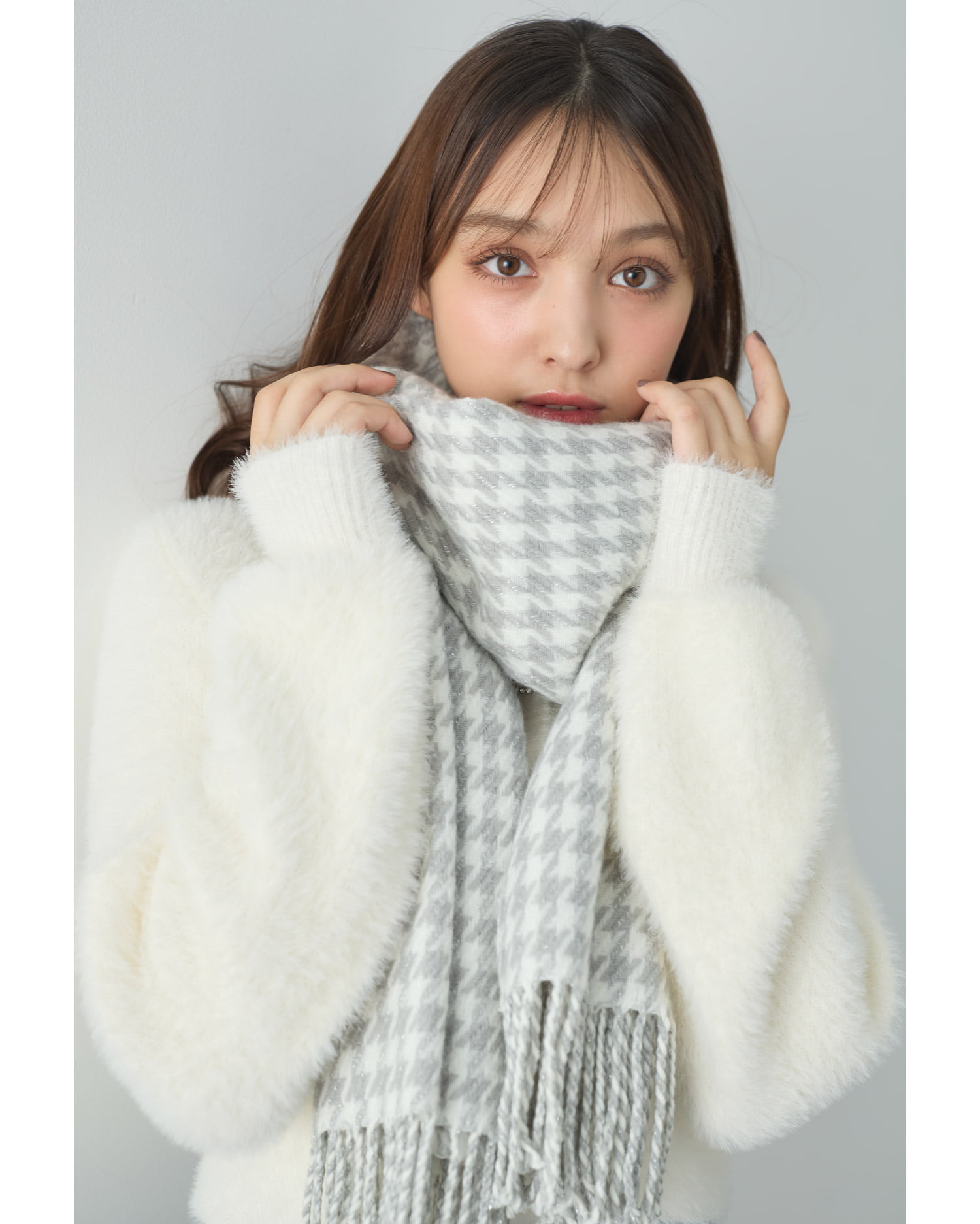 ラメ千鳥ストール[品番：INGW0010314]｜INGNI （イング）のレディースファッション通販｜SHOPLIST（ショップリスト）