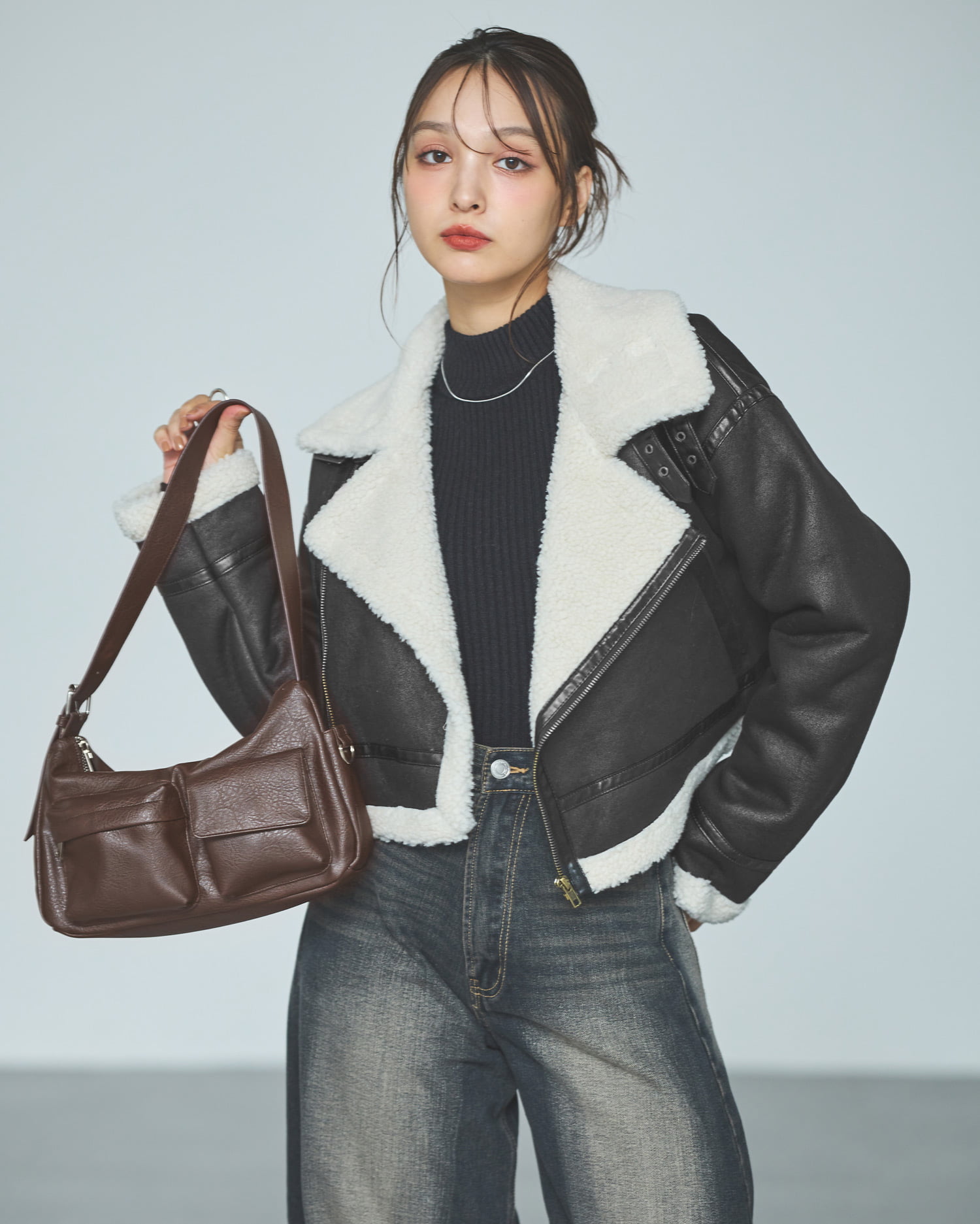 クロップド丈フライトJK[品番：INGW0010359]｜INGNI （イング）のレディースファッション通販｜SHOPLIST（ショップリスト）