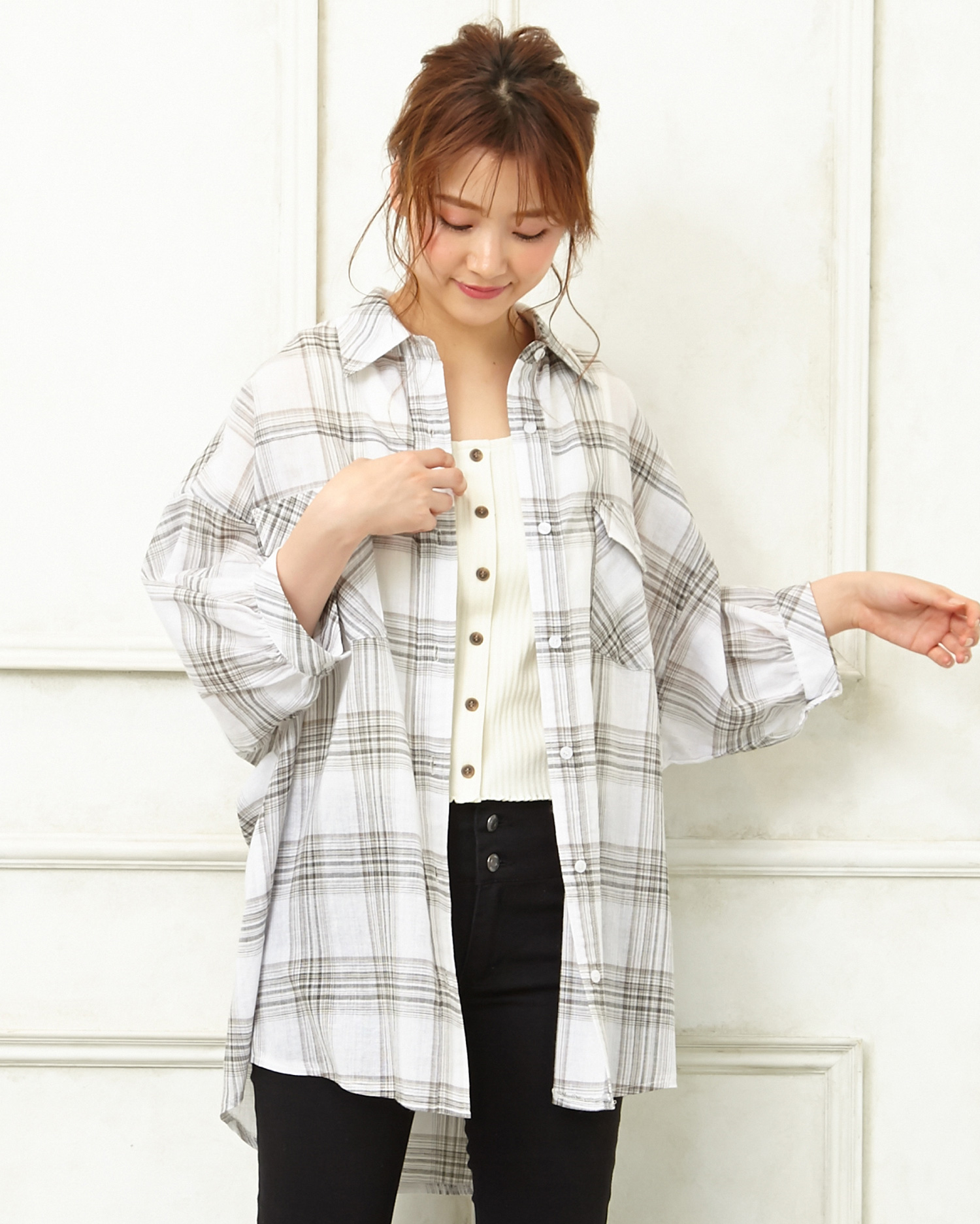 エアリーbigチェックチュニック Sh 品番 Ingw0005077 Ingni イング のレディースファッション通販 Shoplist ショップリスト