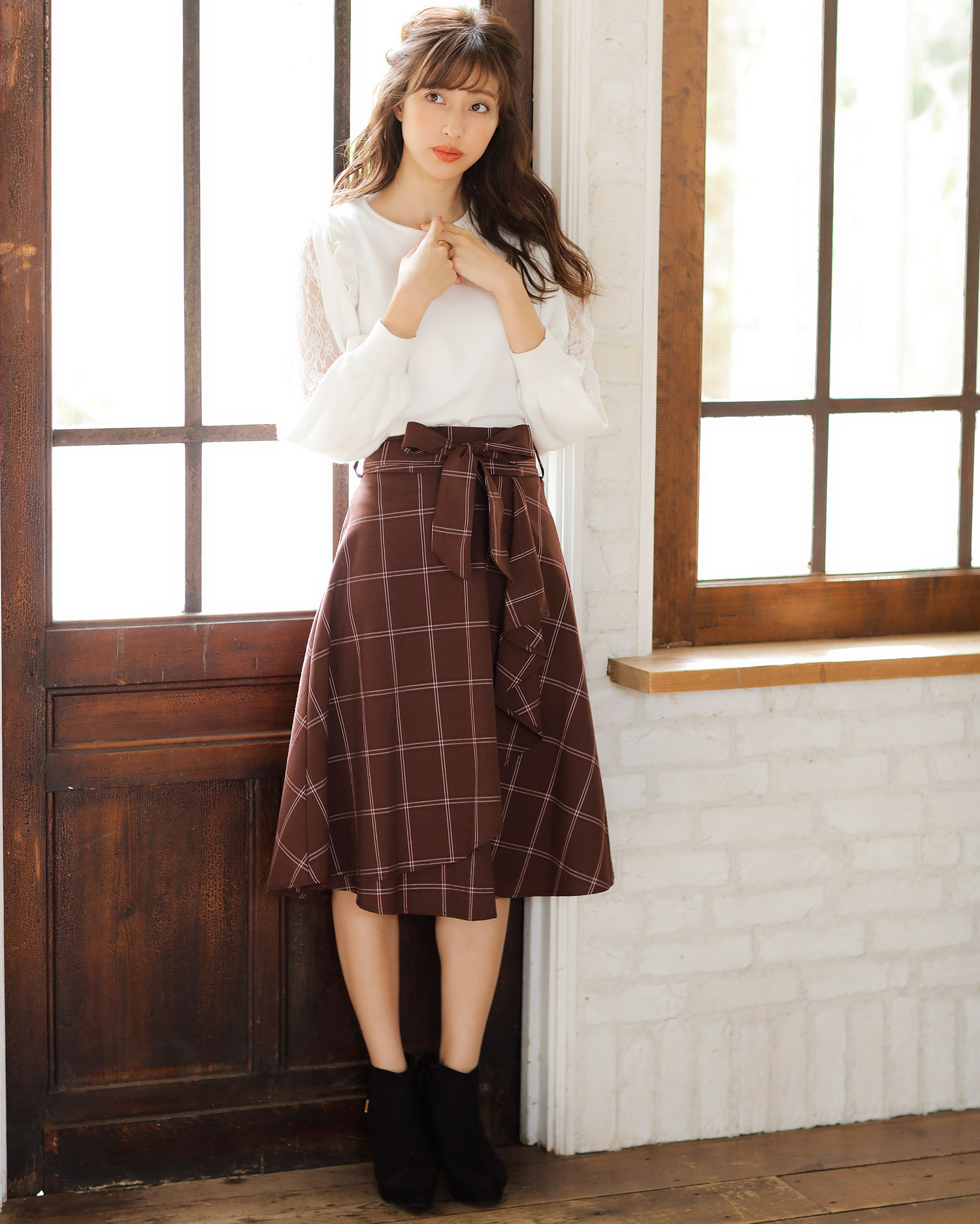 INGNI ギンガムチェック スカート Mサイズ - スカート