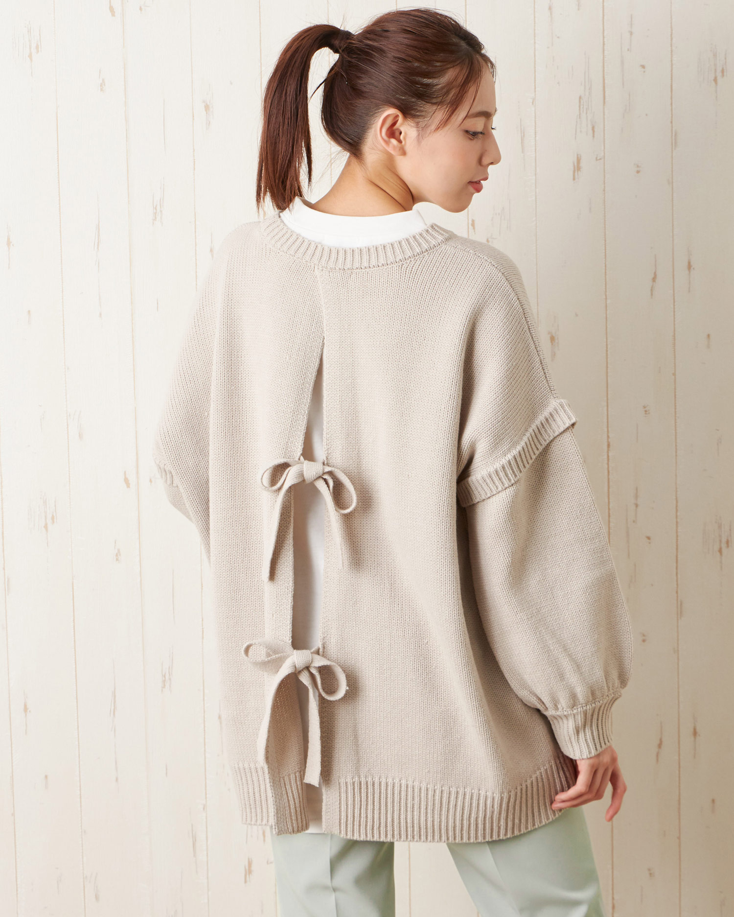 5gバックリボンニット 品番 Ingw Ingni イング のレディースファッション通販 Shoplist ショップリスト