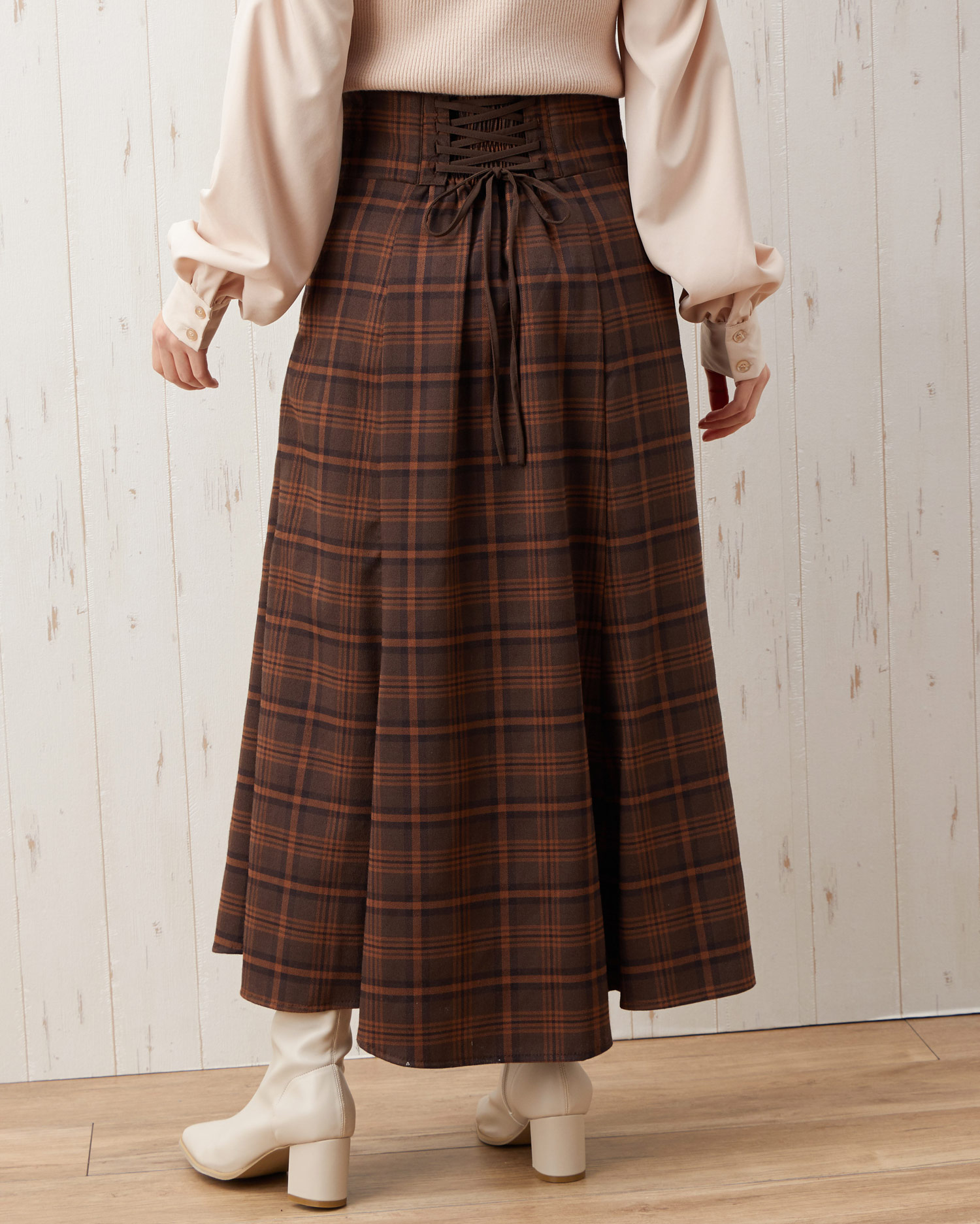 BACKレースUPチェック柄マーメイドSK[品番：INGW0006484]｜INGNI  （イング）のレディースファッション通販｜SHOPLIST（ショップリスト）