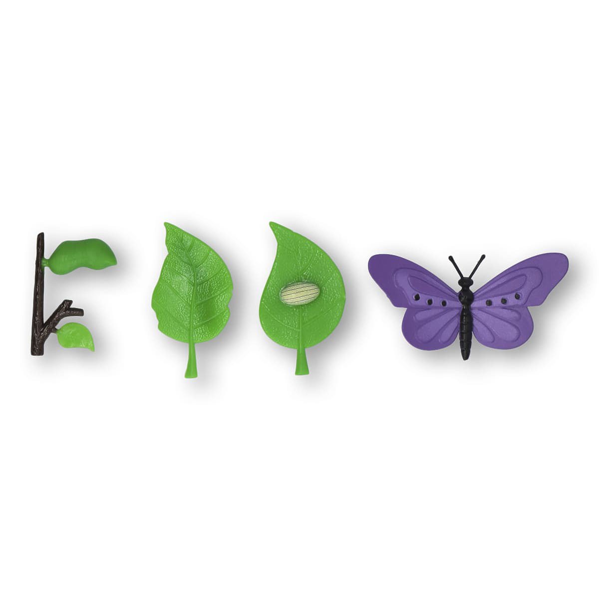 完売　緑色のバタフライ　付箋　蝶々があります。