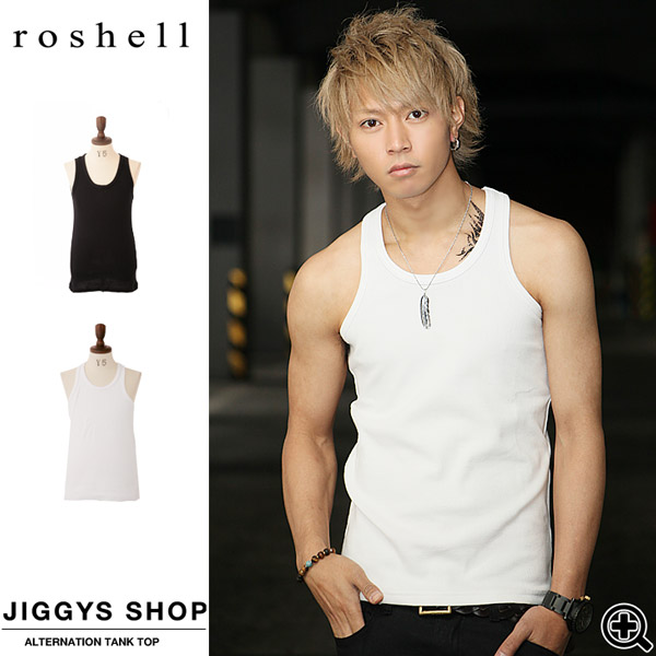 Roshell テレコタンクトップ お兄系 Men[品番：JG000004536]｜JIGGYS SHOP（ジギーズショップ）のメンズ