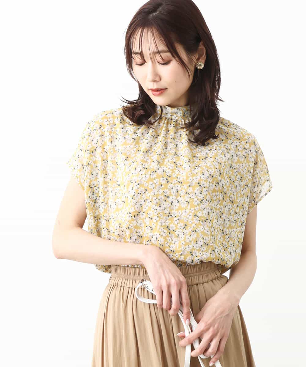 小花柄シフォンブラウス/2way/洗える[品番：ITKW0017737]｜MK MICHEL 